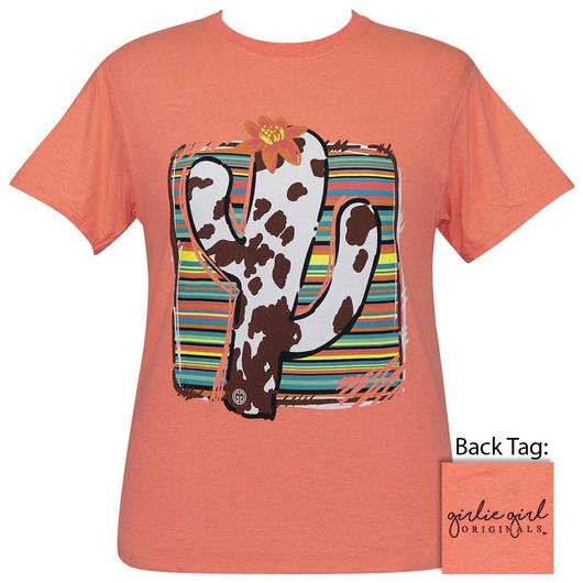 Girlie Girl Originals Preppy Serape Cactus Cow Print - Adult & Kids T-Shirts, Sweatshirts & Hoodies apparel design preview 1