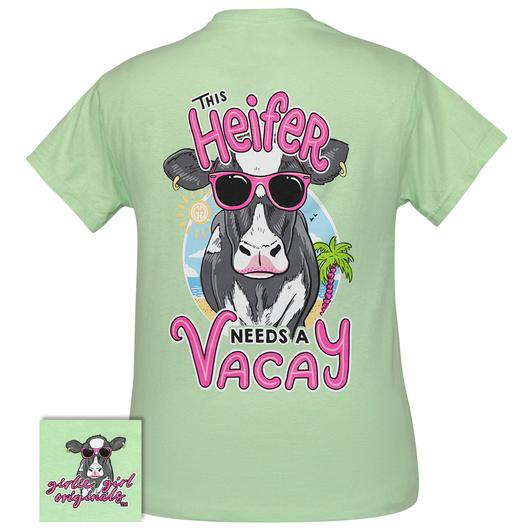 Girlie Girl Originals Preppy Heifer Needs Vacay - Adult & Kids T-Shirts, Sweatshirts & Hoodies apparel design preview 1