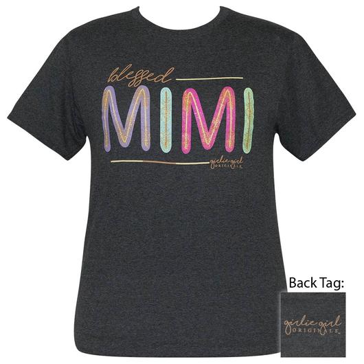 Girlie Girl Originals Preppy Blessed Mimi Glitter - Adult & Kids T-Shirts, Sweatshirts & Hoodies apparel design preview 1