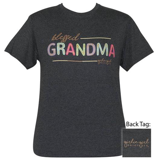 Girlie Girl Originals Preppy Blessed Grandma Glitter - Adult & Kids T-Shirts, Sweatshirts & Hoodies apparel design preview 1