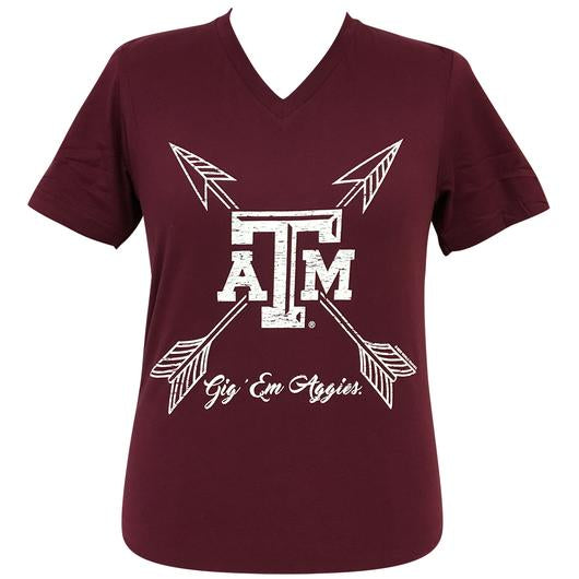 Texas Arrows V-Neck - Adult & Kids T-Shirts, Sweatshirts & Hoodies apparel design preview 1