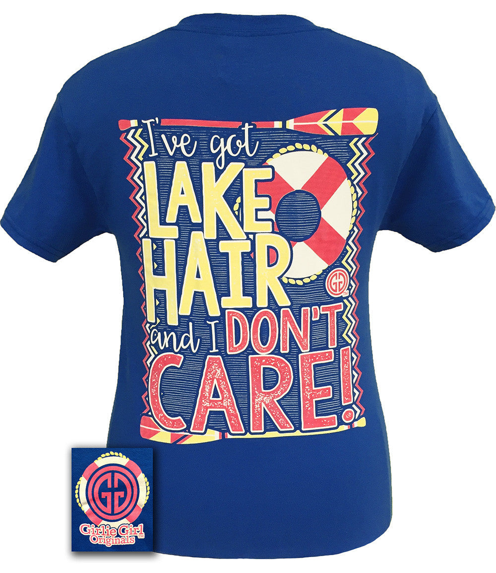 Girlie Girl Originals Lake Hair And Don't Care Summer - Adult & Kids T-Shirts, Sweatshirts & Hoodies apparel design preview 1