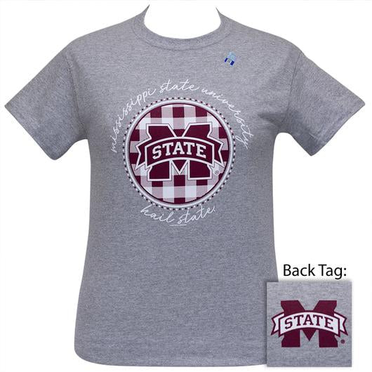 MSU Mississippi State Buffalo Plaid Logo Sports Grey - Adult & Kids T-Shirts, Sweatshirts & Hoodies apparel design preview 1