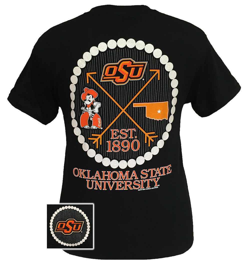 OSU Oklahoma State Cowboys Prep Arrow Pearls Girlie - Adult & Kids T-Shirts, Sweatshirts & Hoodies apparel design preview 1