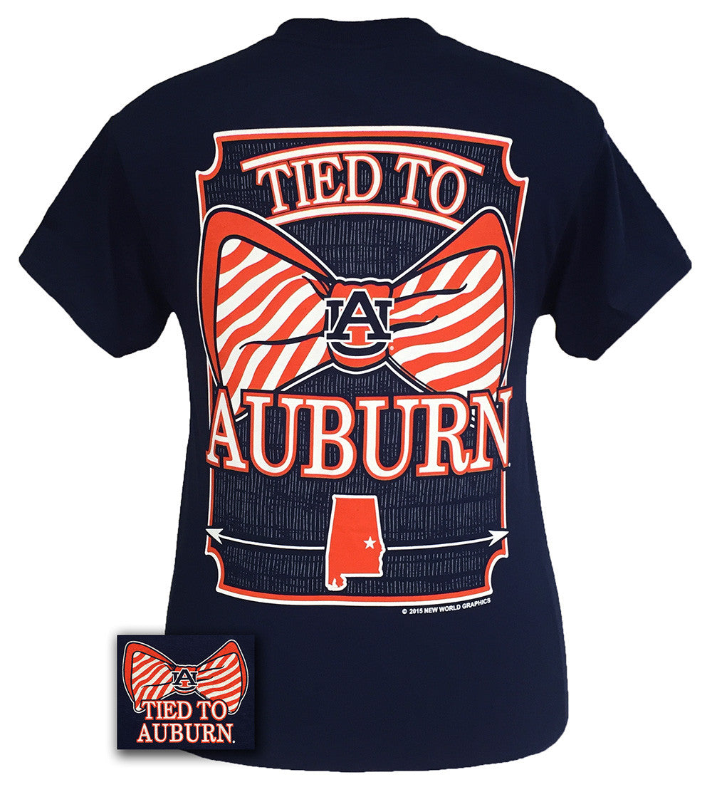 Auburn Tied To Prep Bow Bright - Adult & Kids T-Shirts, Sweatshirts & Hoodies apparel design preview 1