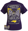 ECU East Carolina Pirates Preppy Tied To Bow Girlie - Adult & Kids T-Shirts, Sweatshirts & Hoodies apparel design preview 1