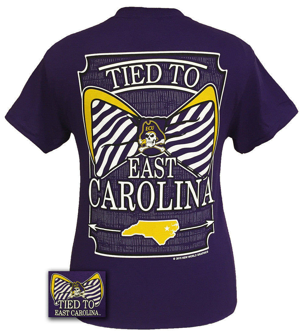 ECU East Carolina Pirates Preppy Tied To Bow Girlie - Adult & Kids T-Shirts, Sweatshirts & Hoodies apparel design preview 1
