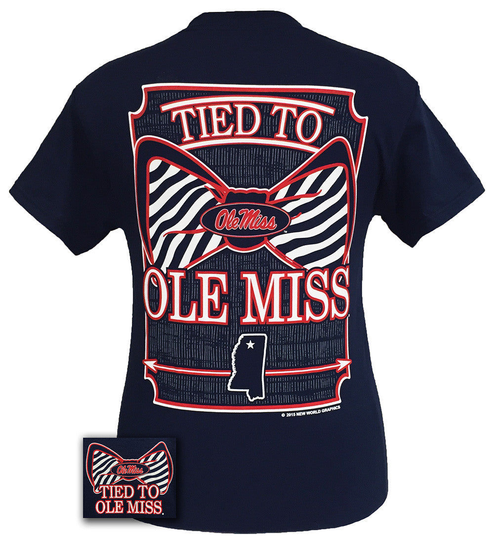 Mississippi Tied To Prep Bow Girlie Bright - Adult & Kids T-Shirts, Sweatshirts & Hoodies apparel design preview 1
