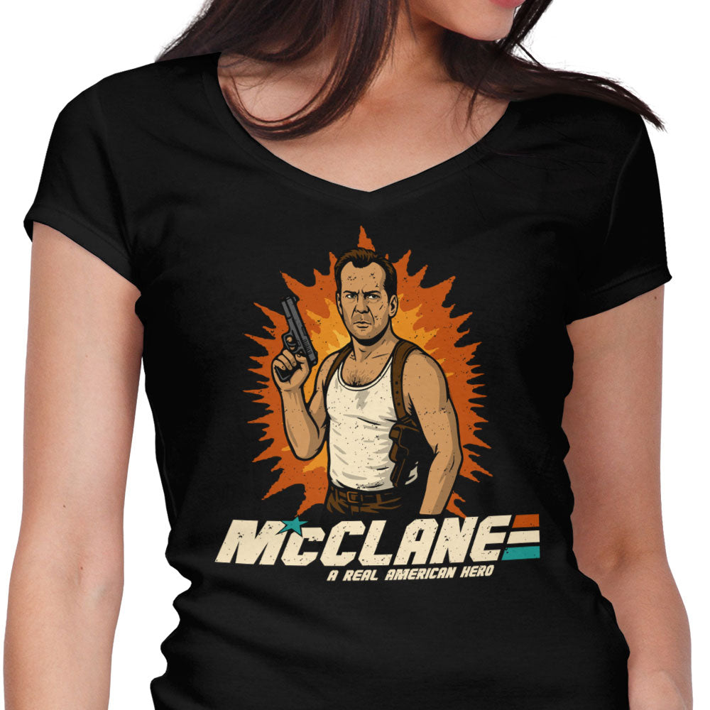 GI McClane Women's V-Neck - Adult & Kids T-Shirts, Sweatshirts & Hoodies apparel design preview 1