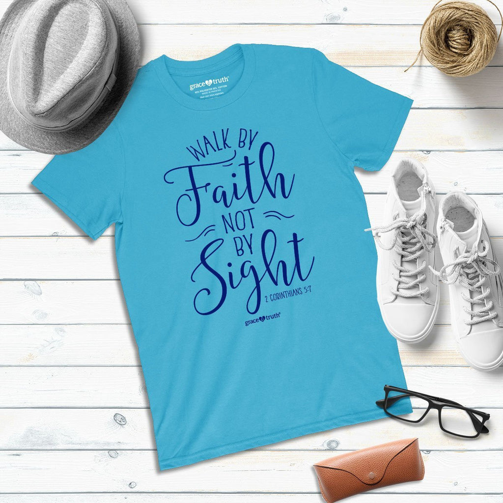 Cherished Girl Grace Truth Walk By Faith Not Sight - Adult & Kids T-Shirts, Sweatshirts & Hoodies apparel design preview 2