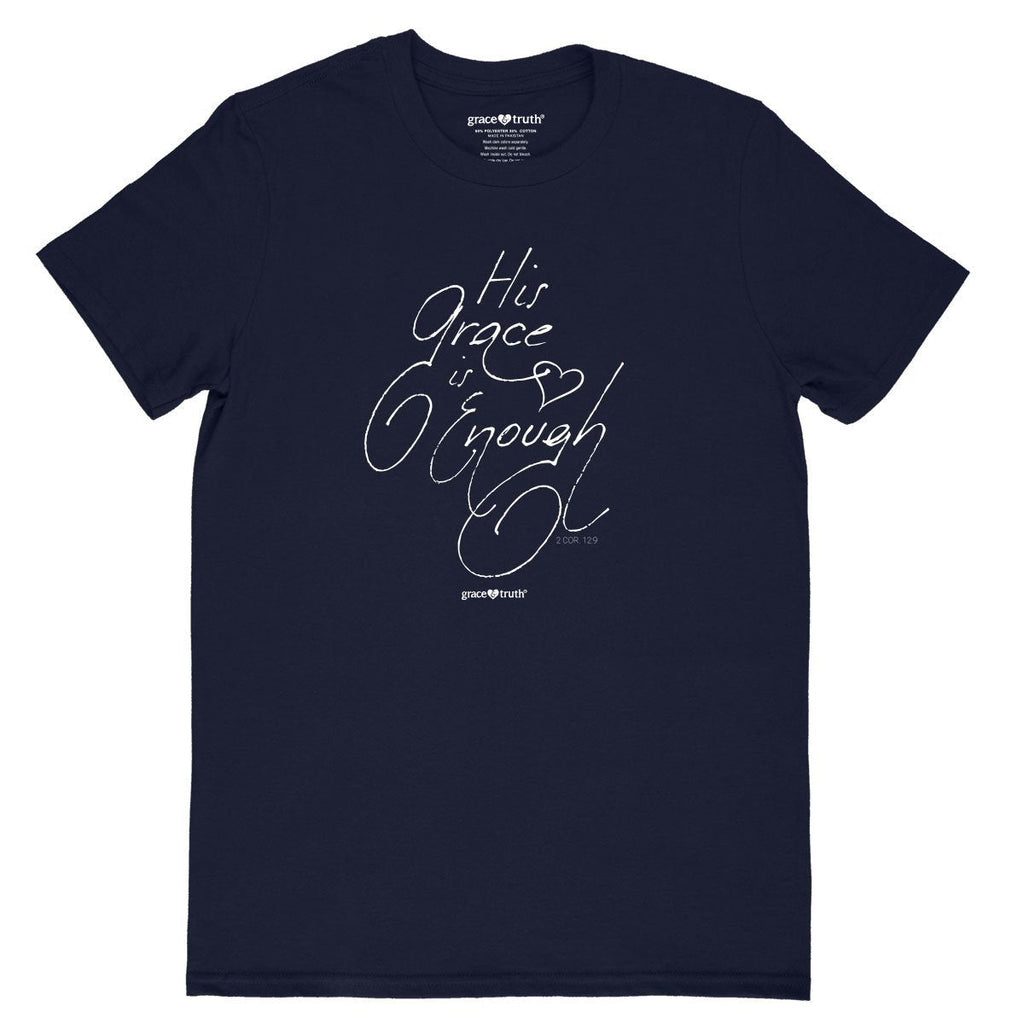 Cherished Girl Grace Truth His is Enough Girlie - Adult & Kids T-Shirts, Sweatshirts & Hoodies apparel design preview 2