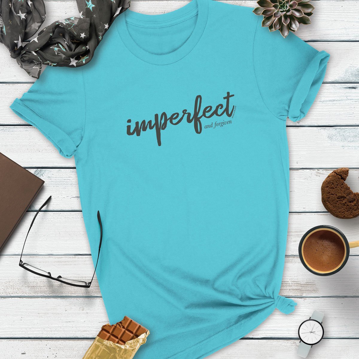 Cherished Girl Grace Truth Imperfect and Forgiven - Adult & Kids T-Shirts, Sweatshirts & Hoodies apparel design preview 2