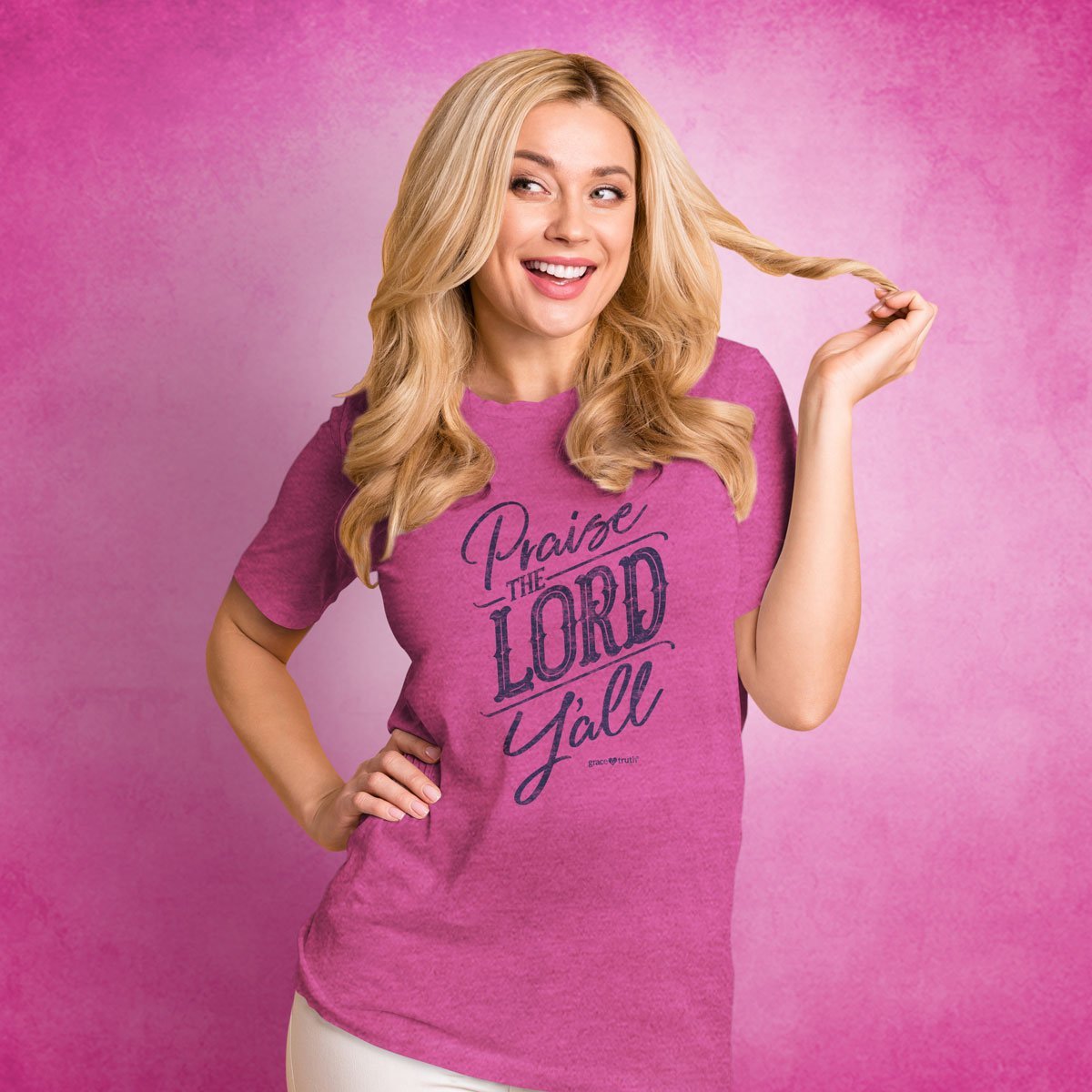 Cherished Girl Grace Truth Praise the Lord Y'all - Adult & Kids T-Shirts, Sweatshirts & Hoodies apparel design preview 1