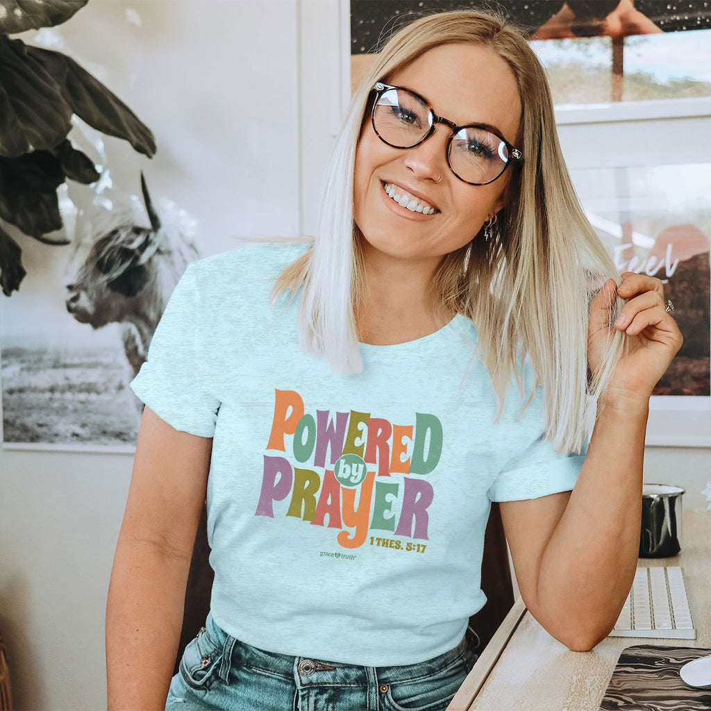 Cherished Girl Grace Truth Powered By Prayer - Adult & Kids T-Shirts, Sweatshirts & Hoodies apparel design preview 2