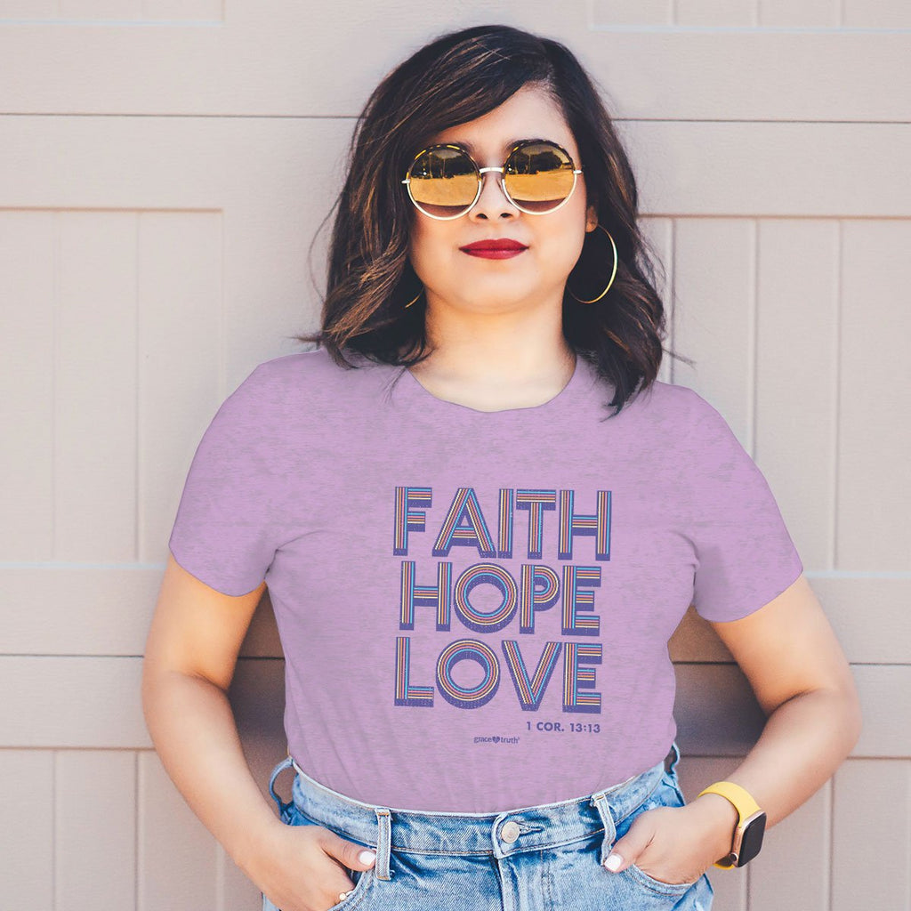 Cherished Girl Grace Truth Retro Faith Hope Love - Adult & Kids T-Shirts, Sweatshirts & Hoodies apparel design preview 2
