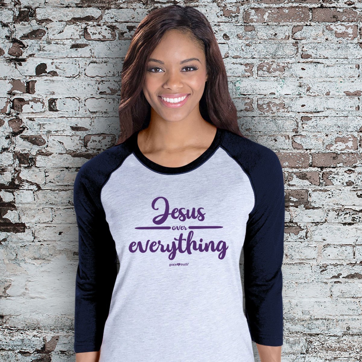 Cherished Girl Grace Truth Jesus Over Everything - Adult & Kids T-Shirts, Sweatshirts & Hoodies apparel design preview 2