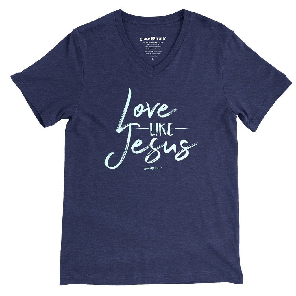 Cherished Girl Grace Truth Love like Jesus V-Neck - Adult & Kids T-Shirts, Sweatshirts & Hoodies apparel design preview 1