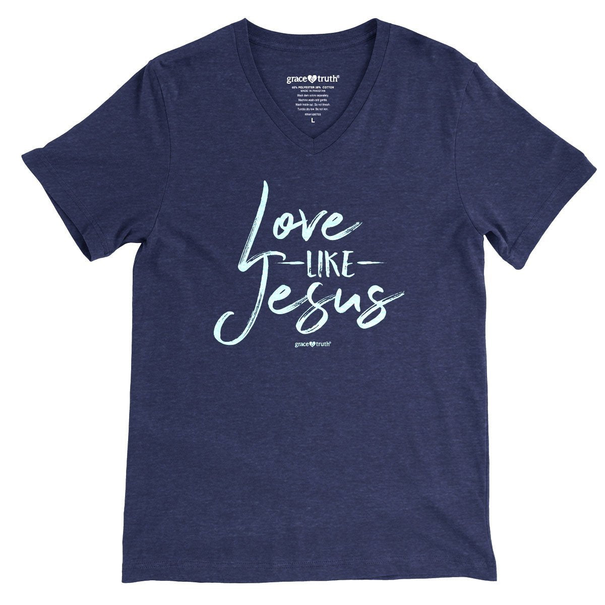 Cherished Girl Grace Truth Love like Jesus V-Neck - Adult & Kids T-Shirts, Sweatshirts & Hoodies apparel design preview 1
