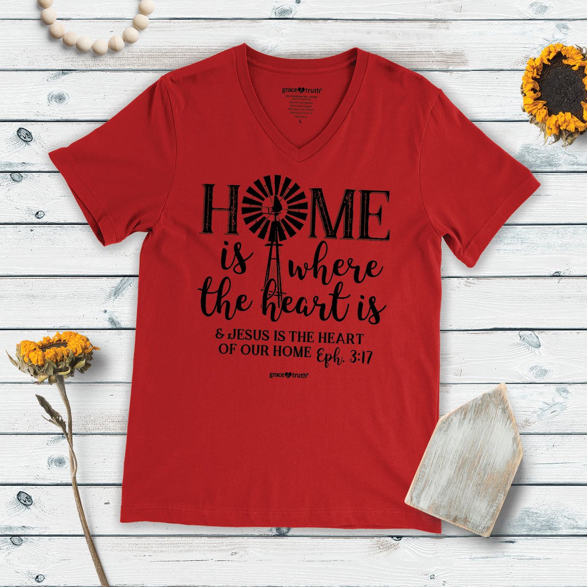 Cherished Girl Grace Truth Home Windmill Christian - Adult & Kids T-Shirts, Sweatshirts & Hoodies apparel design preview 2