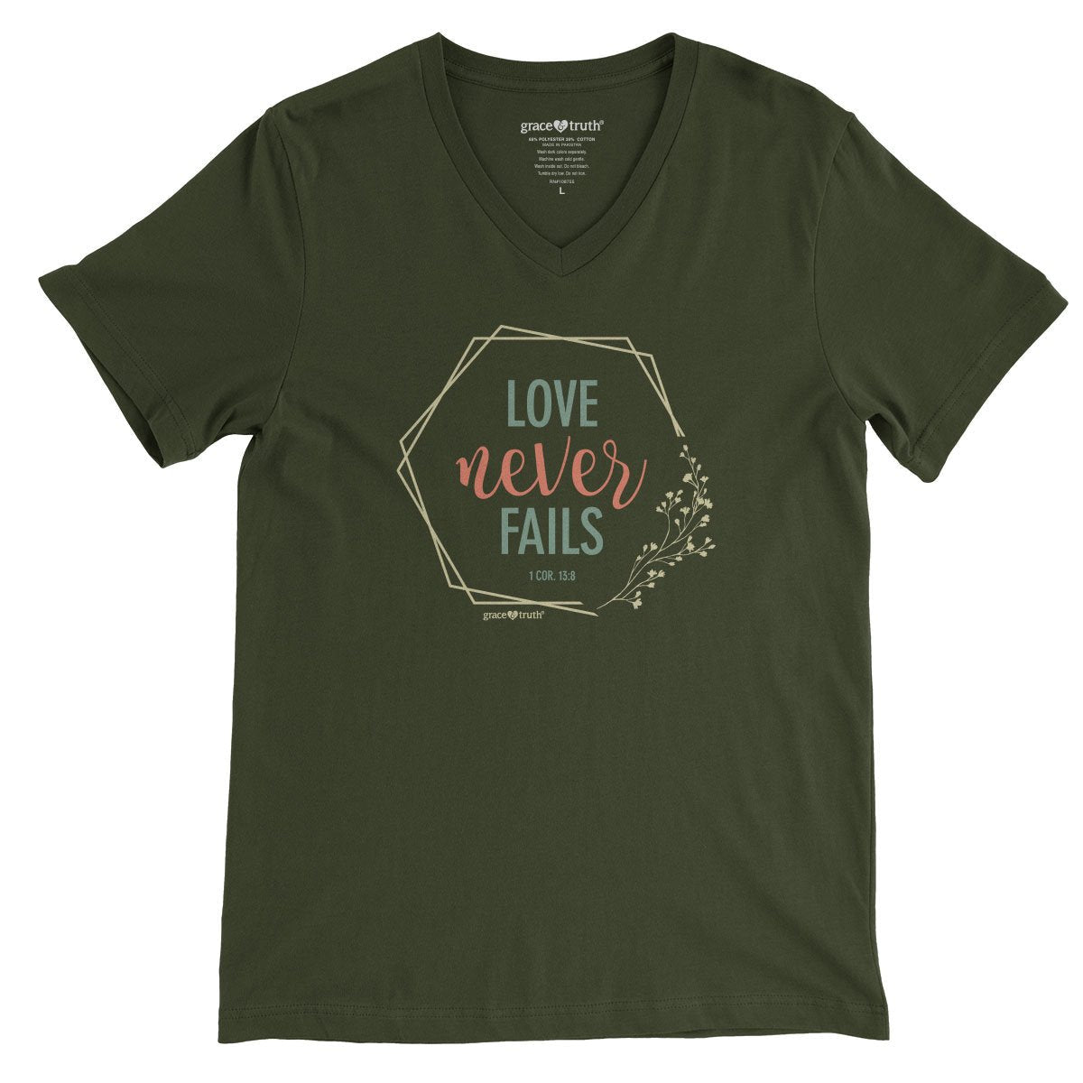 Cherished Girl Grace Truth Love Never Fails Christian - Adult & Kids T-Shirts, Sweatshirts & Hoodies apparel design preview 1