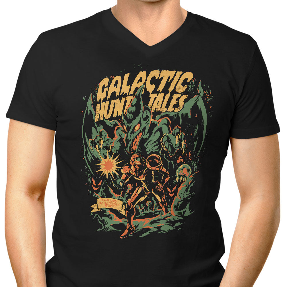 Galactic Hunt Tales Men's V-Neck - Adult & Kids T-Shirts, Sweatshirts & Hoodies apparel design preview 1