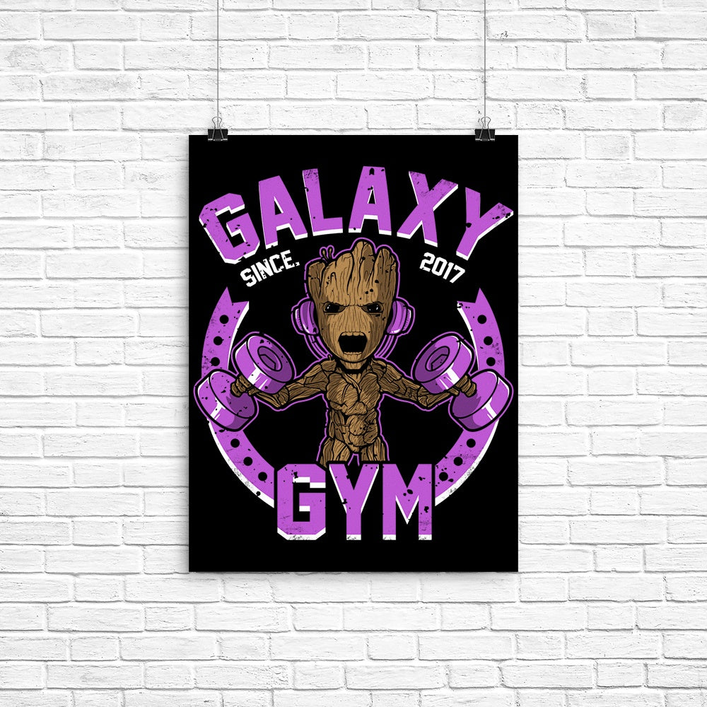 Galaxy Gym Poster - Adult & Kids T-Shirts, Sweatshirts & Hoodies apparel design preview 1