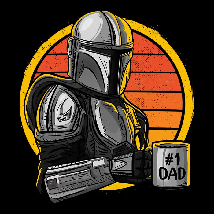 Galaxy's Best Dad Men's V-Neck - Adult & Kids T-Shirts, Sweatshirts & Hoodies apparel design preview 2