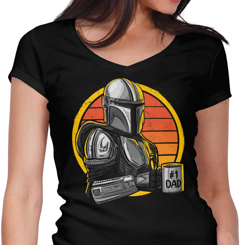 Galaxy's Best Dad Women's V-Neck - Adult & Kids T-Shirts, Sweatshirts & Hoodies apparel design preview 1