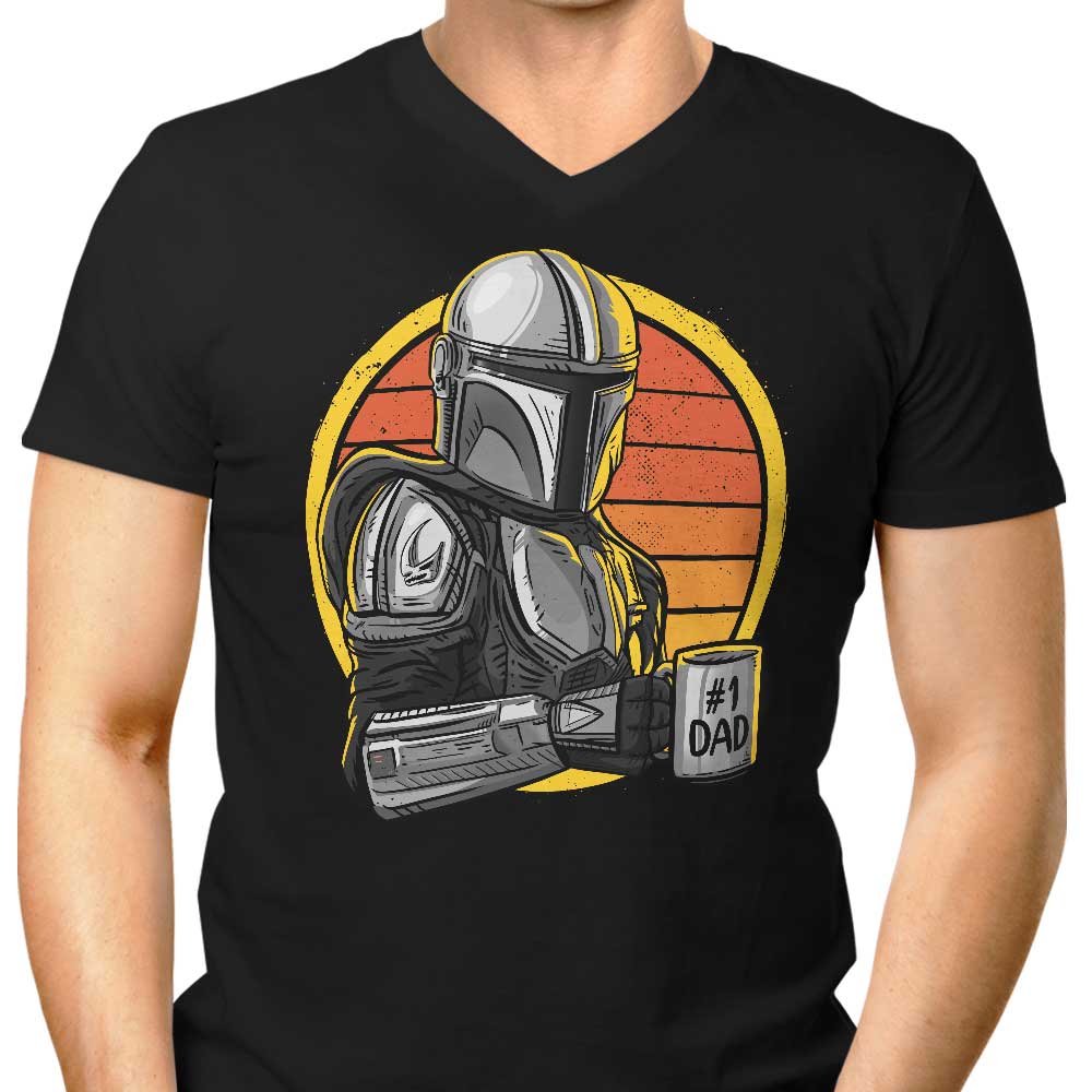 Galaxy's Best Dad Men's V-Neck - Adult & Kids T-Shirts, Sweatshirts & Hoodies apparel design preview 1