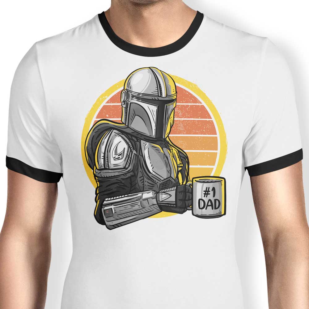 Galaxy's Best Dad Ringer - Adult & Kids T-Shirts, Sweatshirts & Hoodies apparel design preview 1
