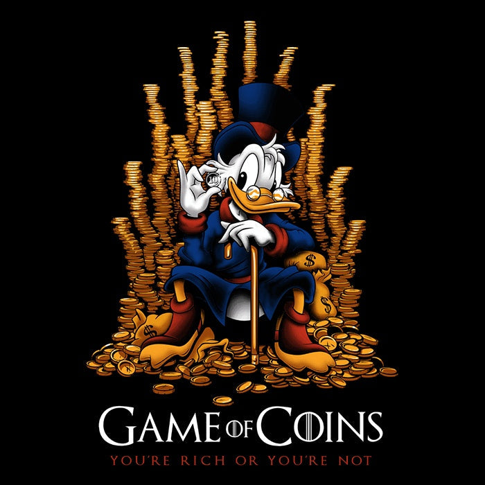 Game of Coins - Adult & Kids T-Shirts, Sweatshirts & Hoodies apparel design preview 2