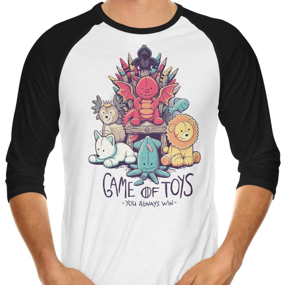 Game of Toys 3/4 Sleeve Raglan - Adult & Kids T-Shirts, Sweatshirts & Hoodies apparel design preview 1