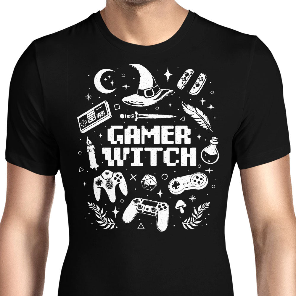 Gamer Witch Men's Apparel - Adult & Kids T-Shirts, Sweatshirts & Hoodies apparel design preview 1
