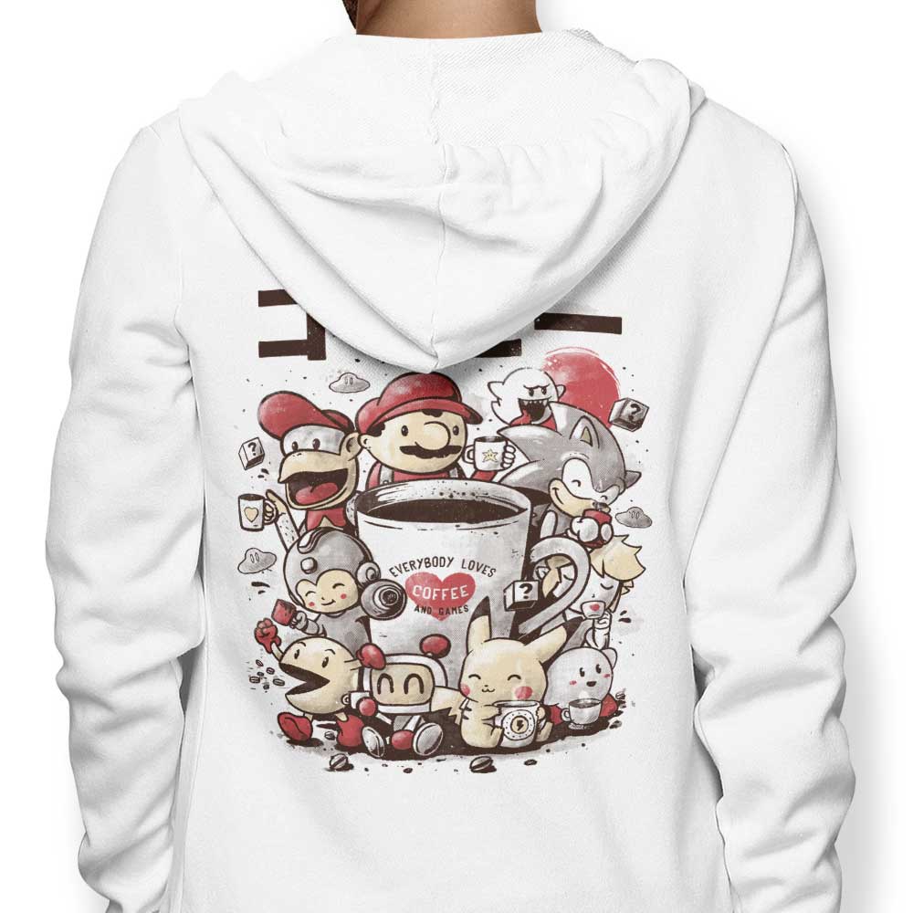 Games and Coffee - Adult & Kids T-Shirts, Sweatshirts & Hoodies apparel design preview 1