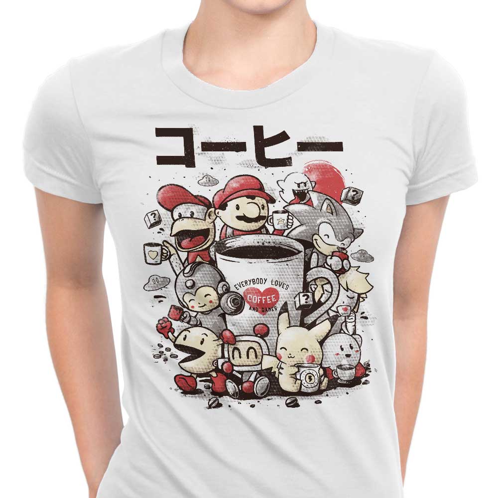 Games and Coffee Women's Apparel - Adult & Kids T-Shirts, Sweatshirts & Hoodies apparel design preview 1