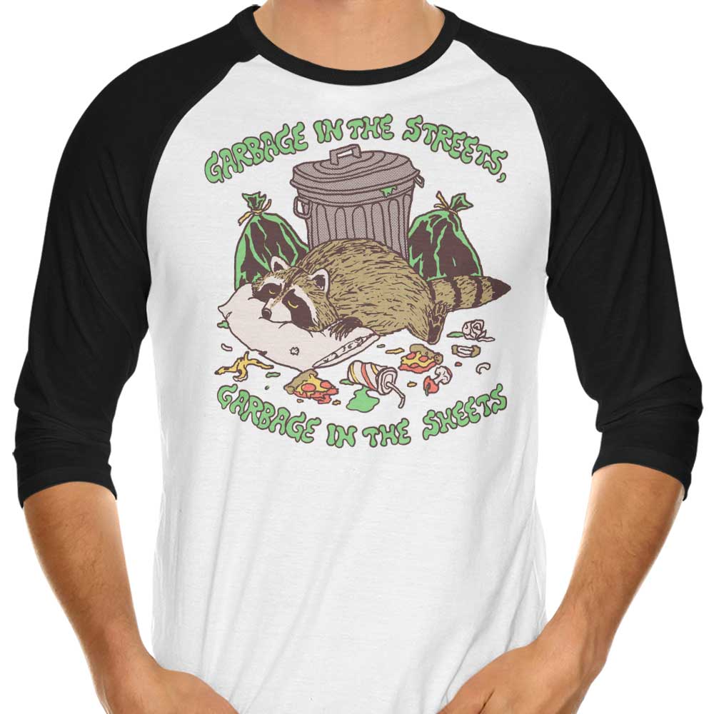 Garbage in the Sheets 3/4 Sleeve Raglan - Adult & Kids T-Shirts, Sweatshirts & Hoodies apparel design preview 1