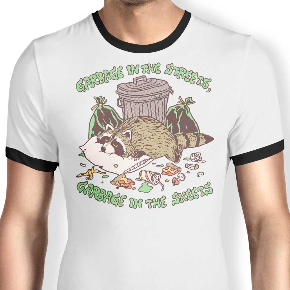 Garbage in the Sheets Ringer - Adult & Kids T-Shirts, Sweatshirts & Hoodies apparel design preview 1