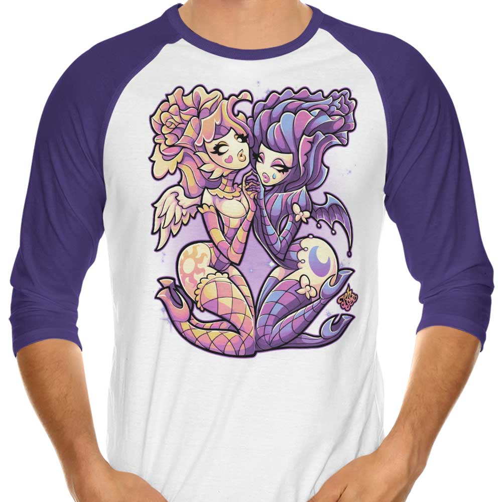 Gemini 3/4 Sleeve Raglan - Adult & Kids T-Shirts, Sweatshirts & Hoodies apparel design preview 1