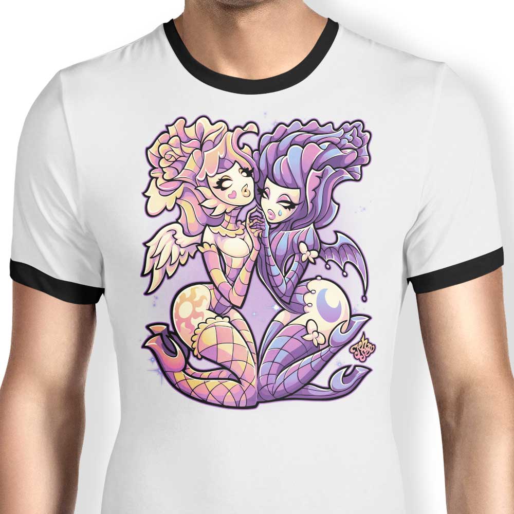 Gemini Ringer - Adult & Kids T-Shirts, Sweatshirts & Hoodies apparel design preview 1