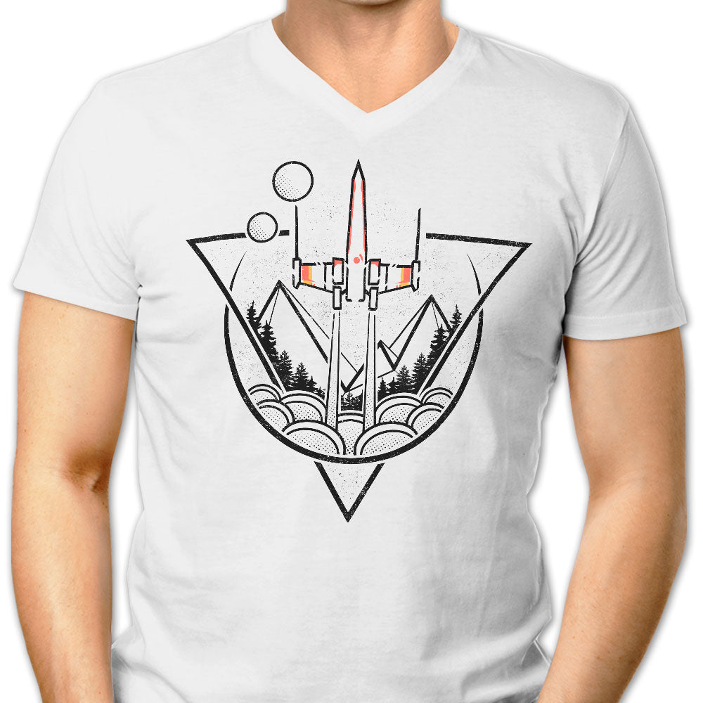 Geometric Wars Men's V-Neck - Adult & Kids T-Shirts, Sweatshirts & Hoodies apparel design preview 1