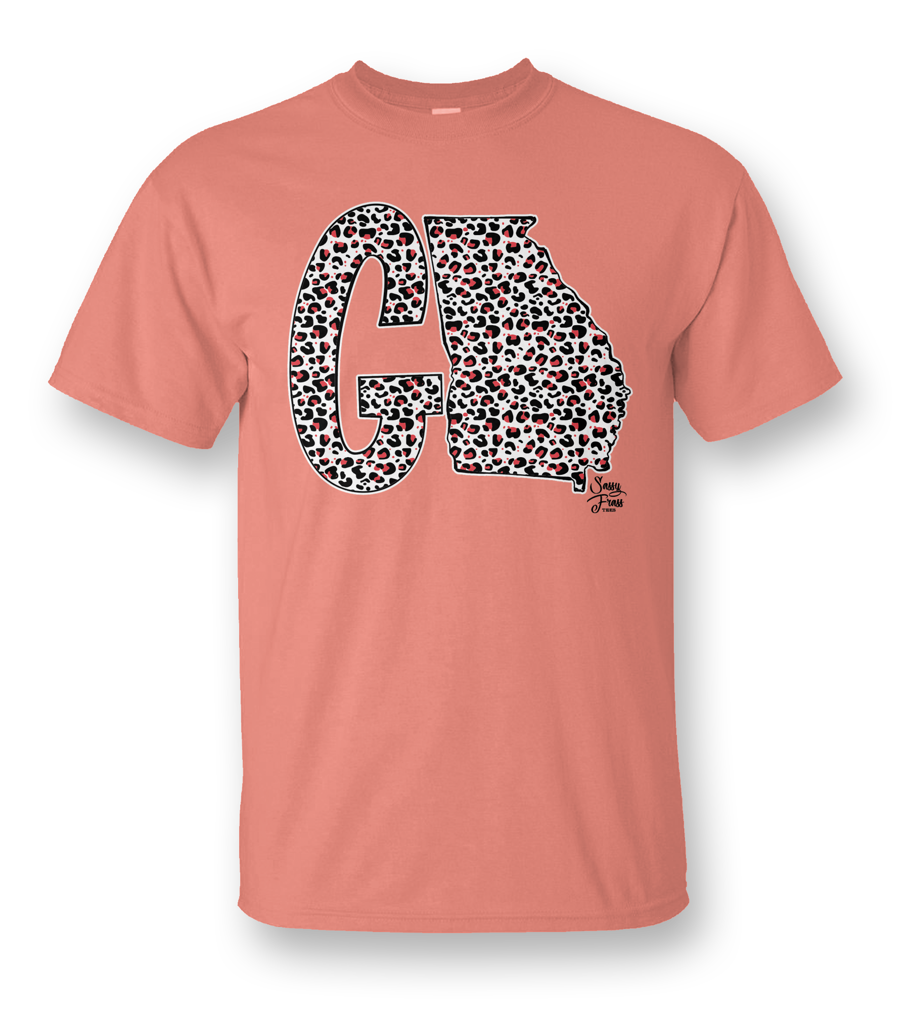 SALE Sassy Frass Georgia Leopard State Canvas Bright - Adult & Kids T-Shirts, Sweatshirts & Hoodies apparel design preview 2