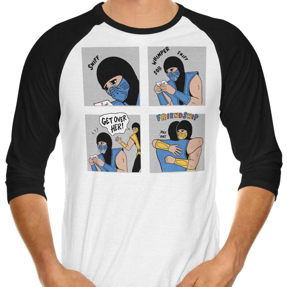 Get Over Her 3/4 Sleeve Raglan - Adult & Kids T-Shirts, Sweatshirts & Hoodies apparel design preview 1