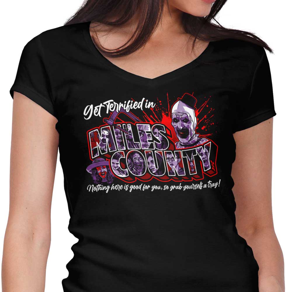 Get Terrified Women's V-Neck - Adult & Kids T-Shirts, Sweatshirts & Hoodies apparel design preview 1
