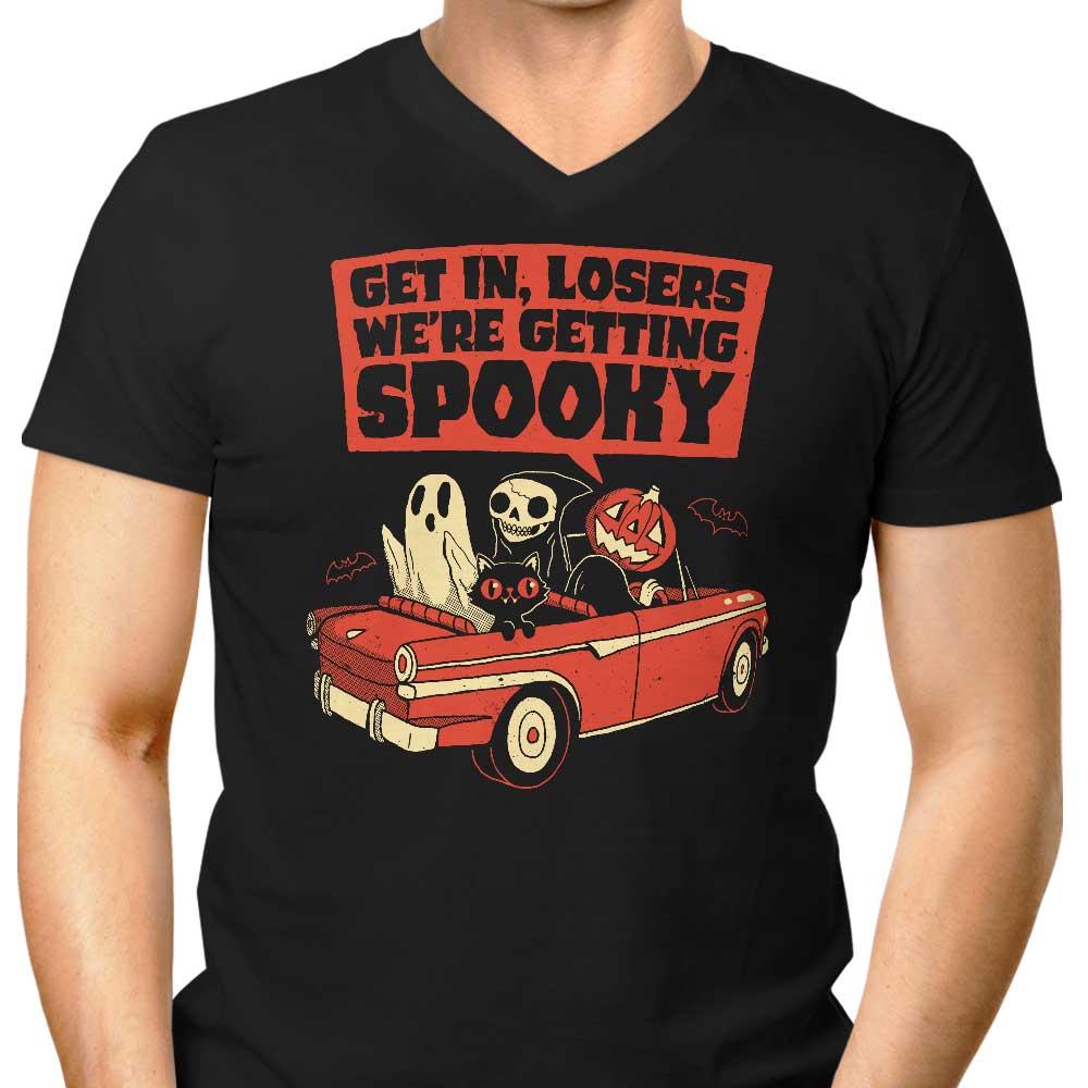Getting Spooky Men's V-Neck - Adult & Kids T-Shirts, Sweatshirts & Hoodies apparel design preview 1