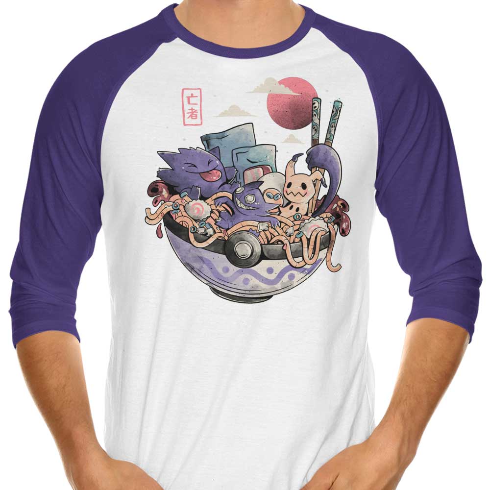 Ghost Bowl 3/4 Sleeve Raglan - Adult & Kids T-Shirts, Sweatshirts & Hoodies apparel design preview 1