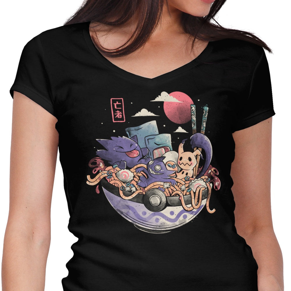 Ghost Bowl Women's V-Neck - Adult & Kids T-Shirts, Sweatshirts & Hoodies apparel design preview 1