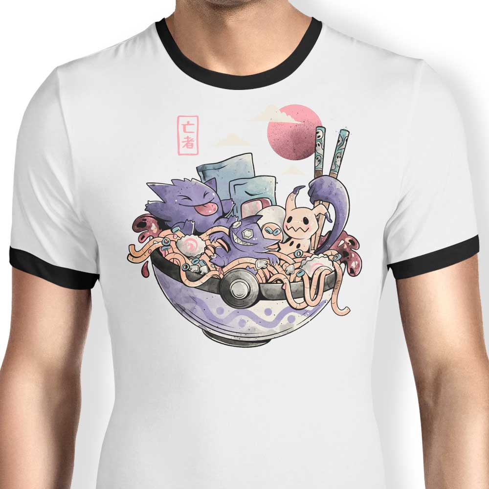 Ghost Bowl Ringer - Adult & Kids T-Shirts, Sweatshirts & Hoodies apparel design preview 1