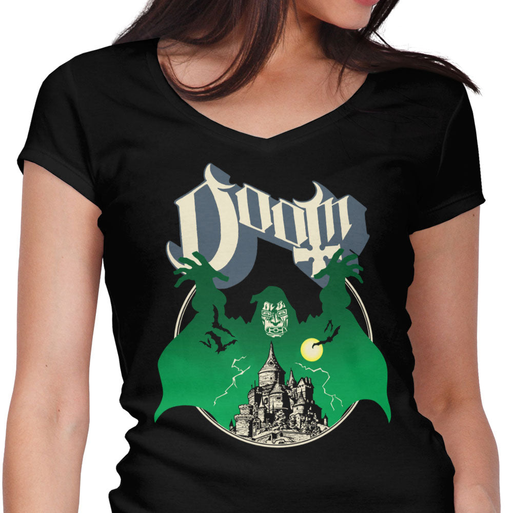 Ghost Doom Women's V-Neck - Adult & Kids T-Shirts, Sweatshirts & Hoodies apparel design preview 1