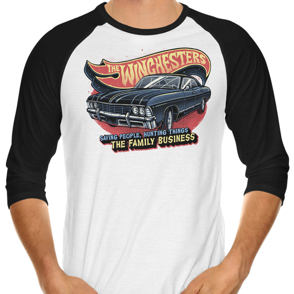 Ghost Hunting Mobile 3/4 Sleeve Raglan - Adult & Kids T-Shirts, Sweatshirts & Hoodies apparel design preview 1