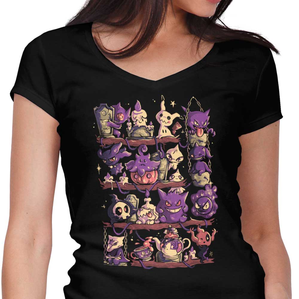 Ghost Shelf Women's V-Neck - Adult & Kids T-Shirts, Sweatshirts & Hoodies apparel design preview 1